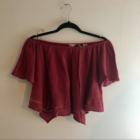 Lush Tops - Pink Off the Shoulder Top